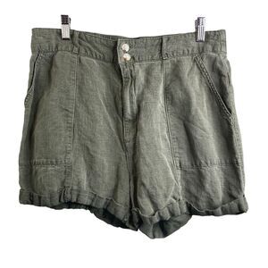 Joie Women's High Rise Linen Shorts Size 12‎ Loose Flowy Preppy Summer Weekends